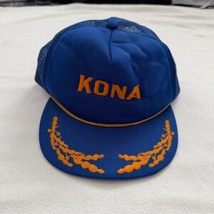 Vintage 1980’s Hawaiian Blue and Orange KONA Trucker Hat